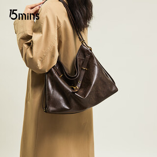 15mins bag women's bag light luxury brand large capacity shoulder tote bag simple and versatile women's crossbody bag birthday gift