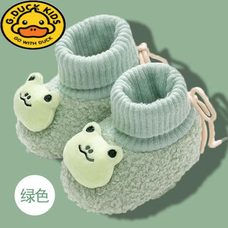 G.duck newborn baby shoes, winter shoes, non-falling baby cotton shoes, thickened and velvet, warm 0-12 months soft-soled toddler shoes