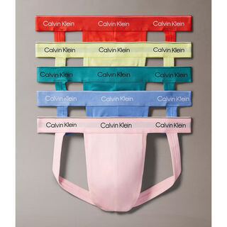 Calvin klein ck men's thong underwear 5-pack sports crotch protector trendy brand underwear fashion logo belt gift for boyfriend bayou yellow / glacier yellow / lava yellow 5 pieces s