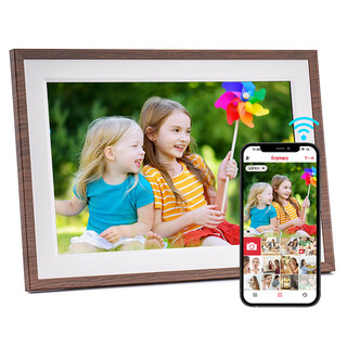 Xiaomi youpin 32g high-definition digital photo frame 10.1-inch touch screen mobile phone remote wireless transmission electronic photo album gift wood grain color 32g can remote wireless transmission