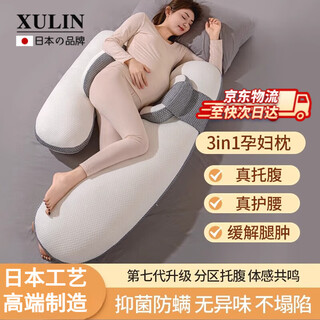 Xulin japan pregnancy pillow removable and washable waist support side sleeping pillow special for sleeping divine device belly support belly side sleeping pillow pillow supplies during pregnancy green sea stars hygroscopic and antibacterial | skin friendly and soft