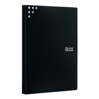 齐心(Comix)资料册A4/40页 彩色文件收纳册活页插袋文件夹办公学生用品RAY A6113 黑（8个装）