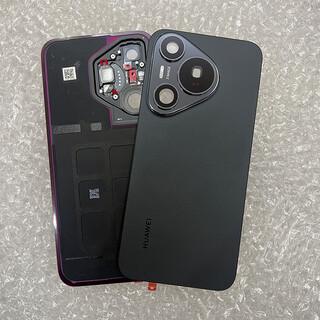 Suitable for huawei pura70 back cover original disassembly glass p70pro + battery cover mobile phone shell back panel rear screen pura70 feather sand black back cover pure original disassembly 99 new