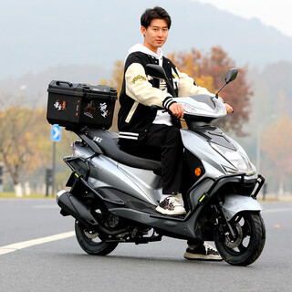 Jilang's new 125c super eagle scooter, motorcycle, xunying shangling, fuel-powered national iv efi vehicle, can be registered, gray, new standard efi, certificate and ticket included
