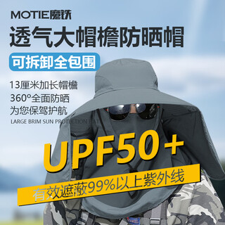 魔铁（MOTIE）户外紫外线遮阳帽男女士夏季渔夫帽钓鱼面罩防晒太阳帽子骑行口罩