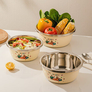 Treejack 304 stainless steel cooking basin kitchen household baking and kneading basin wash basin egg salad hot pot basin