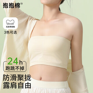 Hug cotton thin bra underwear for women strapless seamless tube top women's non-slip invisible bra beautiful back wrap chest underwear skin color