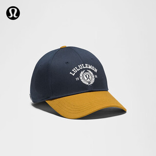 Lululemon丨unisex structured unisex stiff sports hat lu9ddzs navy/melrose brown/light ivory l/xl
