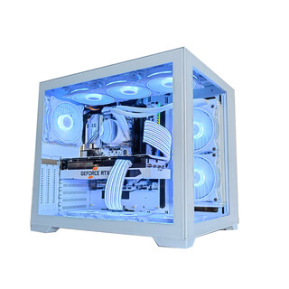 Wanjia rhythm pure white gaming computer case desktop 240\/360 water-cooled sea view room mini supports vertical installation fully transparent argb4090 graphics card rhythm white chassis