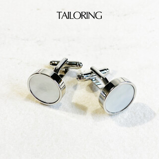 French classic round natural mother-of-pearl cufflinks men's groom's cufflinks noble and elegant texture moon white mother-of-pearl cufflinks box included