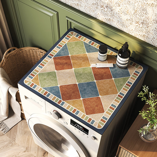 Fantasy washing machine cover mat balcony drum fully automatic washing machine cover cloth f water f dust cover refrigerator top diatom mud mat luofuwell color brick diatom mud cushion suitable for double door refrigerator 65*90cm