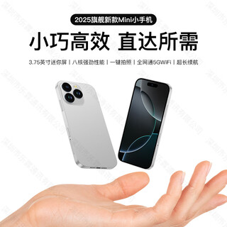 Meizi miniphone mini smart small screen mobile phone with full network access 5g wifi 3.8-inch ultra-small screen fashionable portable high-definition video camera long battery life student and children mobile phone coco white 8 core + 64gb