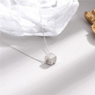 Libiao's new s925 sterling silver with diamonds, fashionable small waist necklace, gentle pendant for women, trendy personalized clavicle chain in stock, platinum model 925 silver
