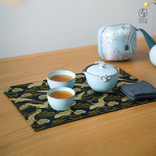 Wanqiantang (edenus) ceramic tea set quick cup portable travel bag one pot two cup kung fu tea set ruyi pink green glaze