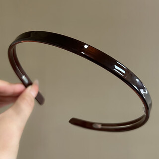 Dai shilin dsl headband light luxury women's model 2025 new toothed anti-slip headband pressure hairpin hair bundle hair accessories hair travel dark coffee