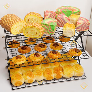 Fuxin baking cooling rack toast bread chiffon cake mooncake snack biscuit drying rack multi-layer foldable drying net household three-layer foldable drying net