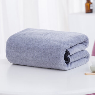 Extra large and thickened bath towel for adults, absorbent, lint-free, soft, adult, baby and child cover, men and women bathing chest blanket, light gray 90cm*180cm, hemmed version
