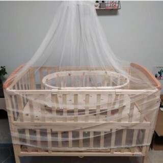 Goodbaby (gb) mc306 crib, solid wood, comes with a cradle + mosquito net, can be spliced into a large bed, 0-6 years old, the old version is portable, goodbaby mc306 crib, solid wood, comes with a cradle