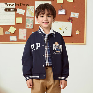 Pawinpaw cartoon bear children's clothing 25th autumn new boys baseball uniform jacket warm and comfortable