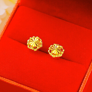 Kzd old phoenix earrings women's rose flower fresh niche earrings accessories hollow round flower earrings