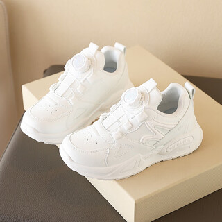 Warrior children's running shoes, sports campus white shoes, versatile casual shoes wz(cl)-1134 white 34