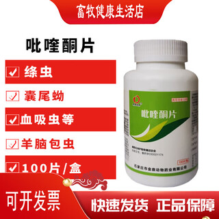 Veterinary medicine veterinary praziquantel tablets for pigs, cattle, sheep, dogs, cats, chickens and ducks, special for repelling schistosomiasis, tapeworms and hydatid removal of brains