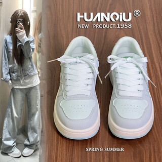 Global versatile original korean version ins white shoes for women 2025 spring and autumn new small thick-soled ultra-light sneakers