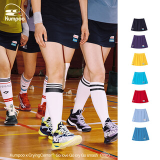 Kumpoo crying center joint series badminton wear short skirt multi-colored versatile casual skirt acq251604 navy m