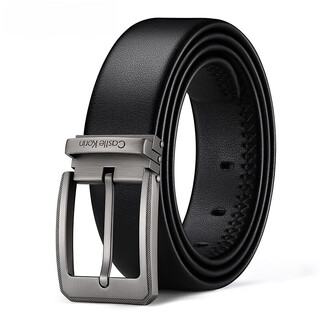 Ck genuine ck belt men's 2024 new leather pin buckle rotating reversible top layer cowhide business casual belt ck025 matte gift box gift bag 115cm