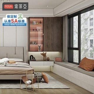 Sofia's whole house customized wardrobe, whole house package, bedroom storage furniture, large wardrobe and cloakroom, corner storage package, 22 cabinets + 2 sets of kitchen and bathroom furniture + 4 pieces of luxury furniture (ask customer service for details)