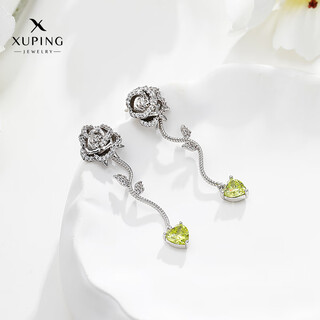 Xuping xuping jewelryxuping xuping jewelry fashion paris rose series french gentle earrings lime green