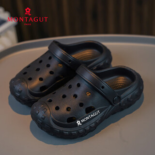 Montagut children's croc shoes boys summer indoor baby slippers soft sole anti-slip sandals slippers for middle and large children outdoor beach shoes