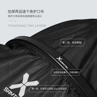 Leichen fish protection new fishing net bag round rubberized thickened anti-hanging quick-drying small black pit fish fishing protection bag 35cm 2m xr-918a black warrior