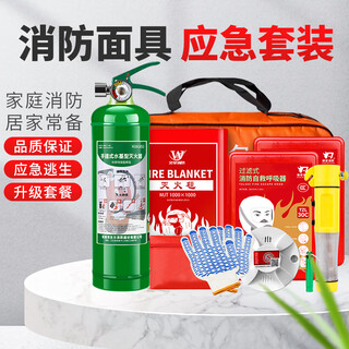 Fire gas mask, anti-smoke fire escape mask, family hotel emergency kit, hotel school filtering self-rescuing respirator tzl30 sweet two-person set (upgrade package)