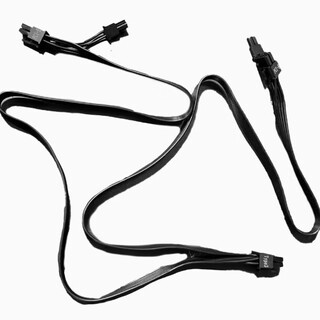 Great wall (great wall power interface module cable) computer motherboard 24pin power supply black flat cable 24-pin power supply cable 6+2pin graphics card cable 1 minute 2 (black) 6+2