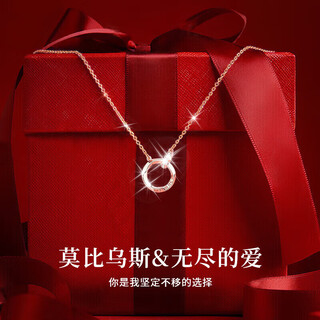 Mutiva light luxury brand necklace women's mobius rose gold clavicle chain valentine's day birthday gift for girlfriend and wife mobius necklace rose gold - exquisite high-end gift