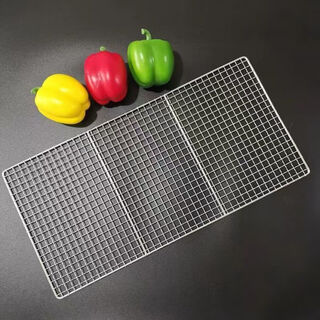 Yeyu stainless steel barbecue mesh barbecue mesh rectangular barbecue drying rack mesh frying oven disposable oil-draining mesh 80*40 cm same style