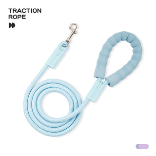 Pet star 1.5m 1cm thick pet dog nylon leash explosion-proof dog leash dopamine macaron color sky blue