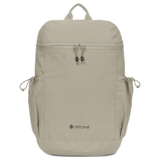 Snow peak17l brand logo backpack nylon beige unisex couple style beige