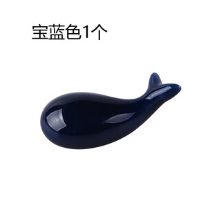 Mzxm japan imported quality 4 pack creative cute spoon holder spoon holder whale ceramic chopstick holder chopstick holder chopstick pillow home use sapphire blue 1 pack