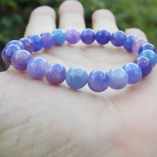 Fat donglai quality tanzanite bracelet dreamy purple dragon crystal lavender single circle for men and women 8mm simple creative blue