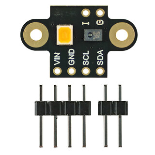 Dengshitang as7341 visible spectrum sensor color temperature illumination color detection high accuracy v1/v2 optional weldable visible photometer diy module as7341-v1 module (soldered pin header)