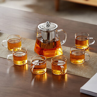 Niye glass tea set 2025 new teapot teacup office kung fu tea set supplies family teapot