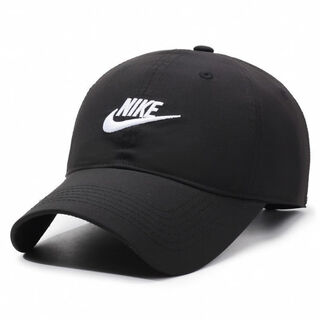 Michael jordan-nike hat spring and autumn style peaked cap outdoor couple sun protection face display men's sun hat casual fishing sunshade nike quick-drying embroidered letter hook black nike adjustable (55-60cm)