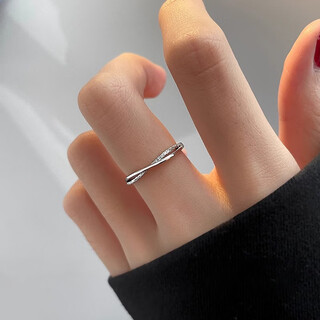 Mansheng s999 sterling silver möbius ring ring for women niche design high-end ring couple 2026 new trend s999 silver möbius ring