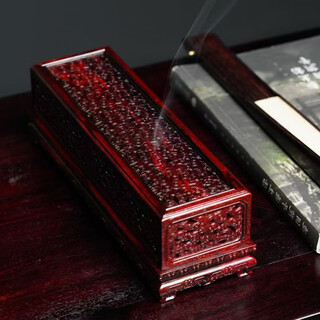 Shuntong lifang red rosewood incense insert red wood sleeping incense burner agarwood sandalwood burner wire incense burner wire incense box sleeping incense box buddhist utensils 04 indian small leaf red sandalwood length 24.8 width 8 height 7.2cm
