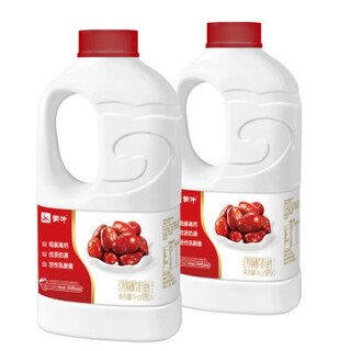 Keqin mengniu red date yogurt large barrel 1kg*2 barrels family affordable high calcium high concentration breakfast milk 1000g*2 barrels