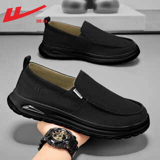 Pull-back canvas shoes men's shoes 2025 summer new style old beijing cloth shoes men's lightweight breathable casual shoes black black 42