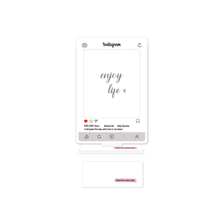 甜苗苗亚克力小卡相框寸照片插卡立牌摆件桌面摆台拍立得展示框 白色单个 3寸INS相框