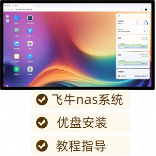 飞牛NAS系统优盘安装教程指导网络服务器个人私有云 飞牛nas系统盘 8GB飞牛nas系统盘
